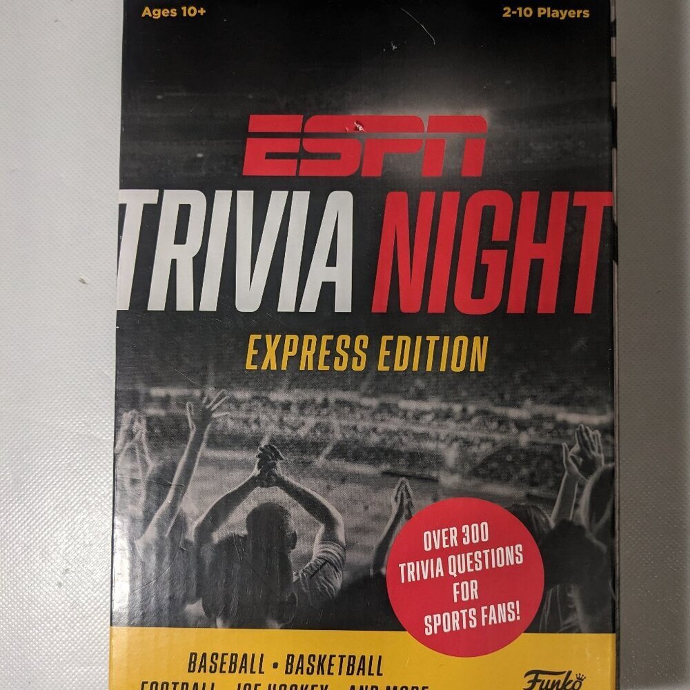 NEW- Funko Games ESPN Trivia Night Express Edition/ Trivia Game For 2-10 Players